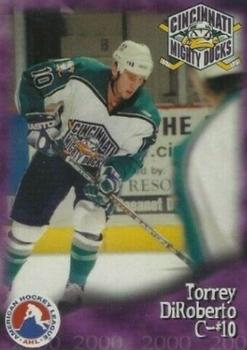 1999-00 Arnold Printing Cincinnati Mighty Ducks (AHL) #27 Torrey DiRoberto Front