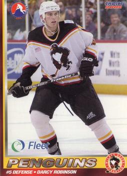 2001-02 Choice Wilkes-Barre/Scranton Penguins (AHL) #5 Darcy Robinson Front