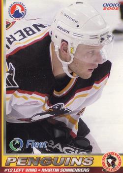 2001-02 Choice Wilkes-Barre/Scranton Penguins (AHL) #9 Martin Sonnenberg Front