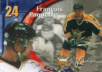 2001-02 Sorel Royaux (QSPHL) #NNO Francois Paquette Front