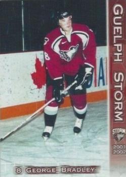 2001-02 M&T Printing Guelph Storm (OHL) #6 George Bradley Front