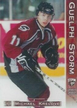 2001-02 M&T Printing Guelph Storm (OHL) #9 Michael Krelove Front