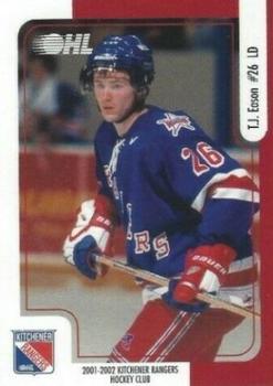 2001-02 Canada Trust Kitchener Rangers (OHL) #NNO T.J. Eason Front