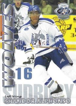 2001-02 Action Sudbury Wolves (OHL) #NNO Shandor Alphonso Front