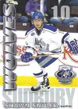 2001-02 Action Sudbury Wolves (OHL) #NNO Shawn Snider Front