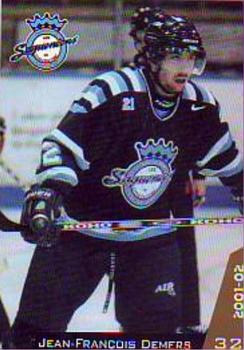 2001-02 Chicoutimi Sagueneens (QMJHL) #11 Jean-Francois Demers Front