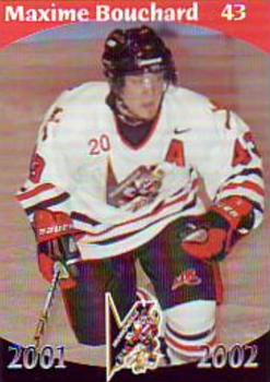 2001-02 Drummondville Voltigeurs (QMJHL) #22 Maxime Bouchard Front