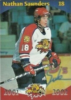 2001-02 Moncton Wildcats (QMJHL) #11 Nathan Saunders Front