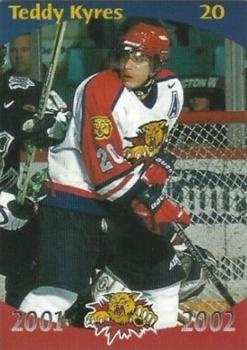 2001-02 Moncton Wildcats (QMJHL) #13 Teddy Kyres Front