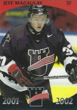 2001-02 Quebec Remparts (QMJHL) #17 Jeff MacAuley Front