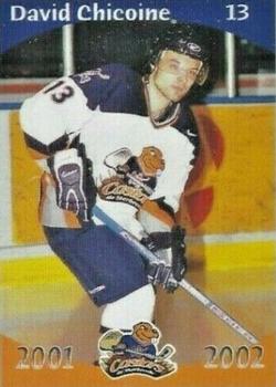 2001-02 Cartes, Timbres et Monnaies Sainte-Foy Sherbrooke Castors (QMJHL) #6 David Chicoine Front