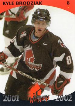 2001-02 Cartes, Timbres et Monnaies Sainte-Foy Moose Jaw Warriors (WHL) #6 Kyle Brodziak Front