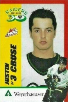2001-02 Prince Albert Raiders (WHL) #NNO Justin Cruse Front
