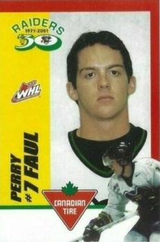 2001-02 Prince Albert Raiders (WHL) #NNO Perry Faul Front