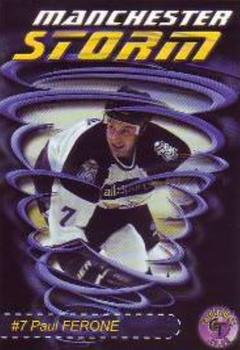 2001-02 Cardtraders Manchester Storm (BISL) #NNO Paul Ferone Front
