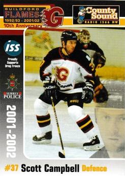 2001-02 Scania Guildford Flames (BNL) #14 Scott Campbell Front