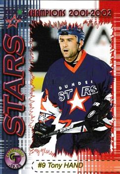 2001-02 Cardtraders Dundee Stars (EIHL) #4 Tony Hand Front