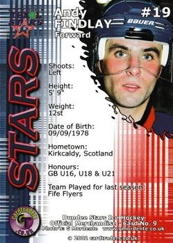 2001-02 Cardtraders Dundee Stars (EIHL) #9 Andrew Finlay Back