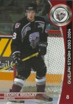 2003-04 M&T Printing Guelph Storm (OHL) #6 George Bradley Front