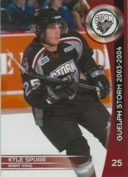 2003-04 M&T Printing Guelph Storm (OHL) #19 Kyle Spurr Front