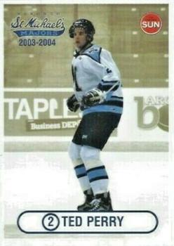 2003-04 Toronto Sun Toronto St. Michael's Majors (OHL) #NNO Ted Perry Front