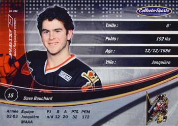 2003-04 Extreme Drummondville Voltigeurs (QMJHL) #2 Dave Bouchard Back