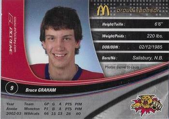 2003-04 Extreme Moncton Wildcats (QMJHL) #NNO Bruce Graham Back