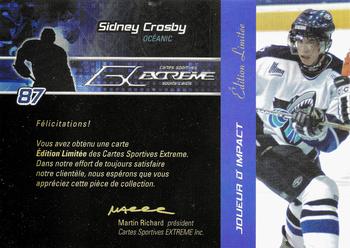 2003-04 Extreme Rimouski Oceanic (QMJHL) #NNO Sidney Crosby Back