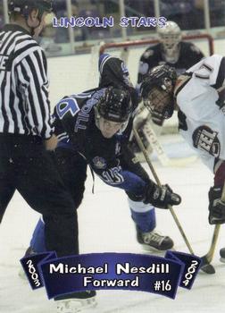 2003-04 Blueline Booster Club Lincoln Stars (USHL) #11 Mike Nesdill Front