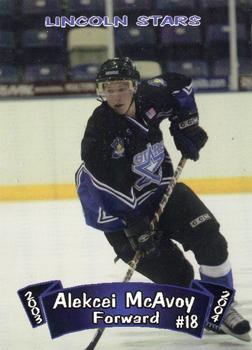 2003-04 Blueline Booster Club Lincoln Stars (USHL) #13 Alexcei McAvoy Front