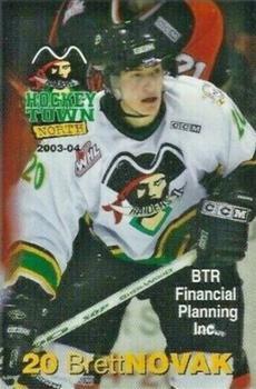 2003-04 Prince Albert Raiders (WHL) #NNO Brett Novak Front