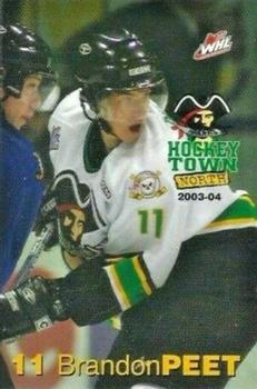 2003-04 Prince Albert Raiders (WHL) #NNO Brandon Peet Front
