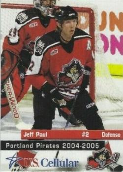 2004-05 U.S. Cellular Portland Pirates (AHL) #7 Jeff Paul Front