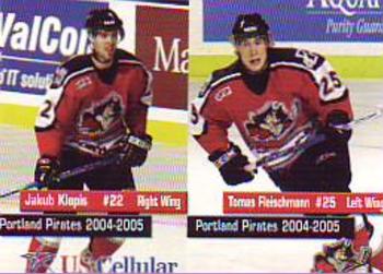 2004-05 U.S. Cellular Portland Pirates (AHL) #24 Tomas Fleischmann Front