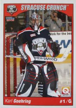2004-05 Choice Syracuse Crunch (AHL) #2 Karl Goehring Front