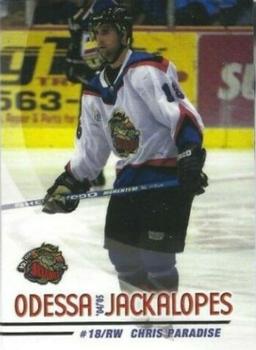 2004-05 Grandstand Odessa Jackalopes (CHL) #15 Chris Paradise Front