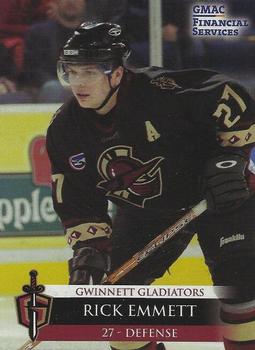 2004-05 Gwinnett Daily Post Gwinnett Gladiators (ECHL) #5 Rick Emmett Front