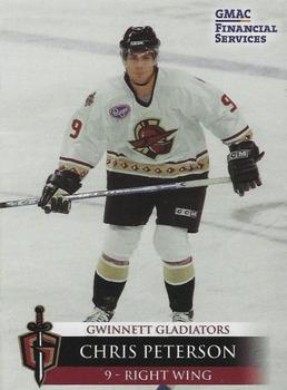 2004-05 Gwinnett Daily Post Gwinnett Gladiators (ECHL) #10 Chris Peterson Front