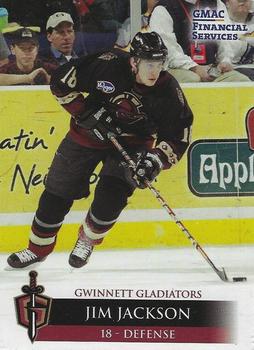2004-05 Gwinnett Daily Post Gwinnett Gladiators (ECHL) #16 Jim Jackson Front