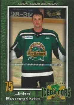 2004-05 Louisiana IceGators (ECHL) #4 John Evangelista Front