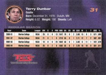 2004-05 Knoxville Ice Bears (SPHL) #NNO Terry Dunbar Back