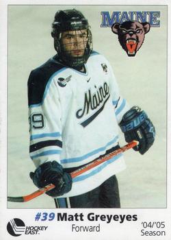 2004-05 Maine Black Bears (NCAA) #6 Matt Greyeyes Front