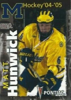 2004-05 Pontiac Michigan Wolverines (NCAA) #NNO Matt Hunwick Front