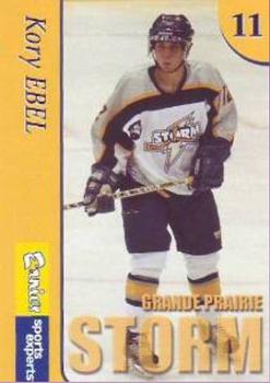 2004-05 Ernie's Sport Experts Grande Prairie Storm (AJHL) #NNO Kory Ebel Front