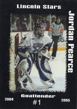 2004-05 Blueline Booster Club Lincoln Stars (USHL) #1 Jordan Pearce Front