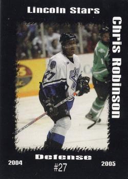 2004-05 Blueline Booster Club Lincoln Stars (USHL) #19 Chris Robinson Front