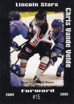 2004-05 Blueline Booster Club Lincoln Stars (USHL) Update #33 Chris Vande Velde Front