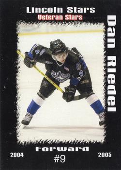 2004-05 Blueline Booster Club Lincoln Stars (USHL) Update #40 Dan Riedel Front