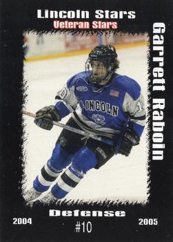 2004-05 Blueline Booster Club Lincoln Stars (USHL) Update #41 Garrett Raboin Front