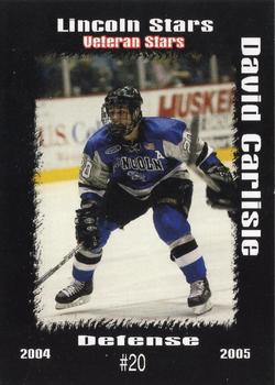 2004-05 Blueline Booster Club Lincoln Stars (USHL) Update #42 David Carlisle Front